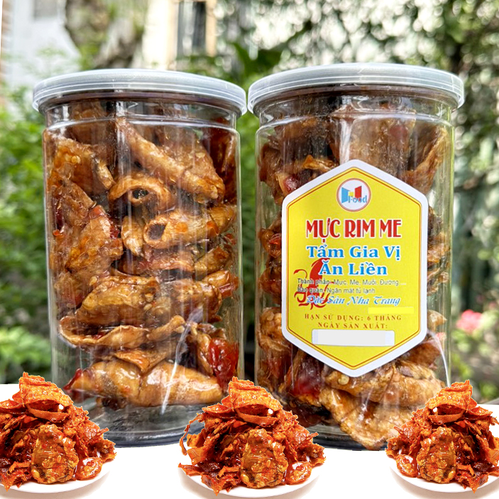 Mực rim sa tế - mực rim me hũ 300gram