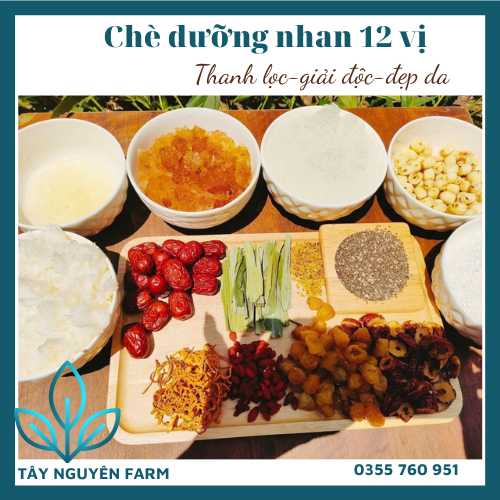 Set nấu chè dưỡng nhan 12 vị túi 500g,Tây Nguyên Farms,