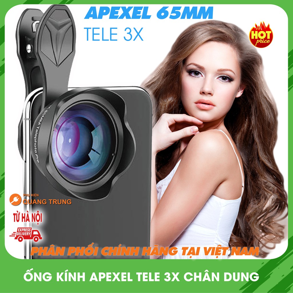 Lensống kính Apexel chuyên chân dung 65mmxóa phông hiệu quả dành cho điện thoại, sản phẩm đa dạng về mẫu mã, kích cỡ, chất lượng đảm bảo, cam kết hàng giống vơi mô tả