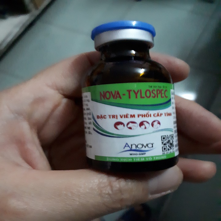 2 chai NOVA-TYLOSPEC 20ml ĐẶC TRỊ VIÊM PHỔI CẤP TÍNH CHO GÀ VÀ THÚ CƯNG NHỎ