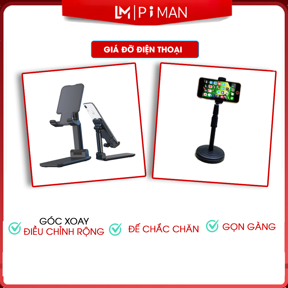 Giá đỡ điện thoại để bàn gấp điện thoại di động giá đỡ bàn cho iPhone ipad pro mini Samsung Xiaomi Tablet Piman PK09CL