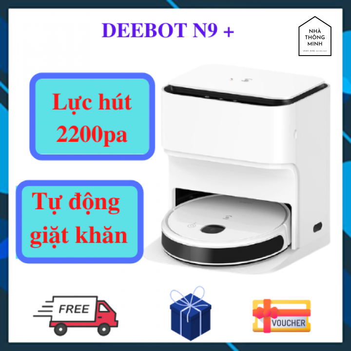 Robot hút bụi lau nhà ecovacs deebot n9 plus - robot tự giặt giẻ lau mới nhất 2022, app tiếng việt
