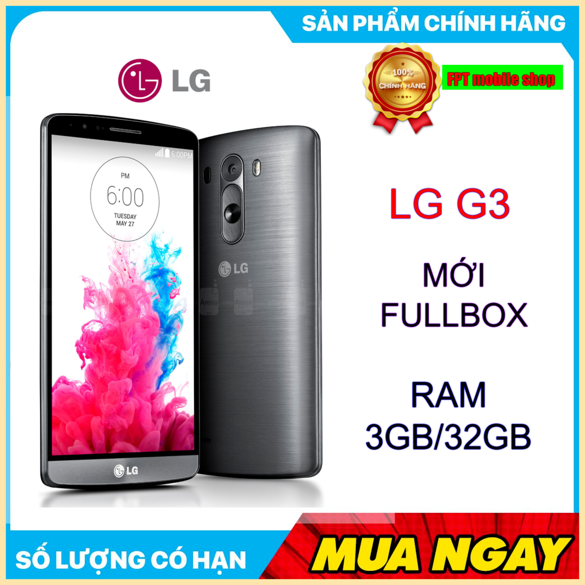 LG G3 RAM 3GB FULLBOX NGUYÊN BẢN NGUYÊN CON