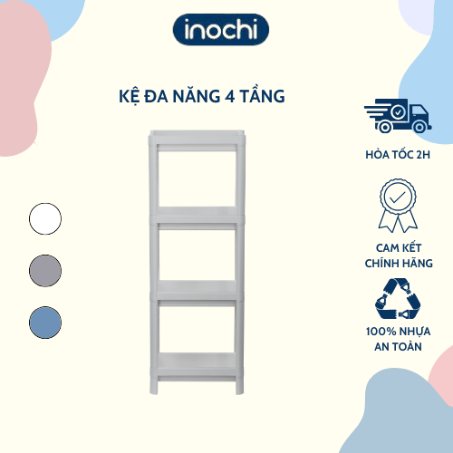 Kệ đa năng tokyo 4 tầng - kệ đa năng di động, kệ nhà tắm, kệ nhà bếp, kệ phòng ngủ, kệ đựng đồ - thân thiện và tiện dụng - hàng chính hãng inochi - tiêu chuẩn nhật bản