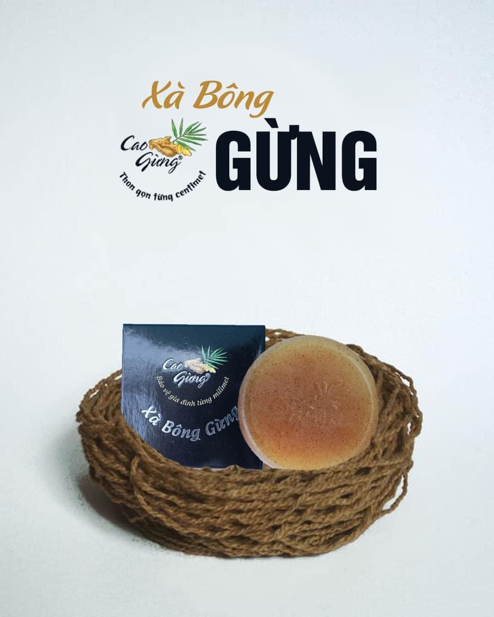 Xà Bông Cục Lá Gừng Thiên Nhiên Việt hỗ trợ ngừa mụn mụn an toàn, làm trắng da cho cả mặt và body