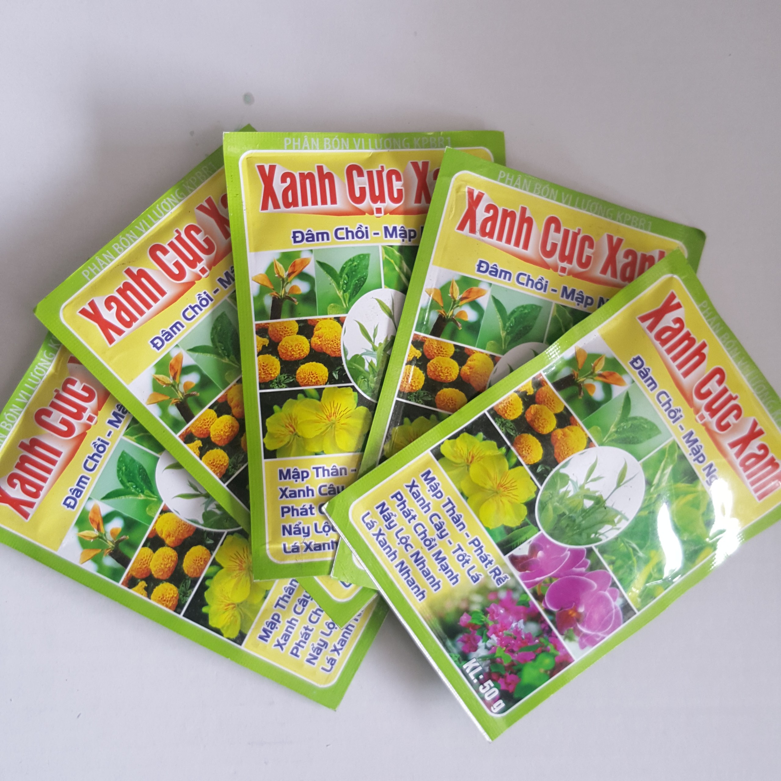 5 gói phân bón vi lượng Xanh Cực Xanh - 50gr