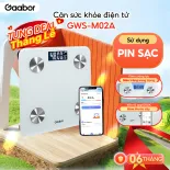 [HỎA TỐC HCM] Cân điện tử thông minh Gaabor GWS-M02A cân sức khỏe kết nối bluetooth phân tích 20 chỉ số cơ thể lượng chất khoa học - App tiếng Việt OKOK - Bảo hành 1 đổi 1