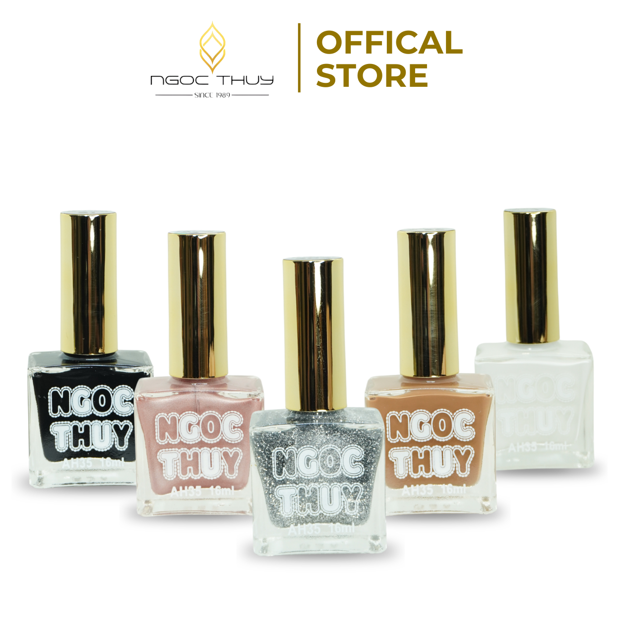 Combo 5 chai - sơn móng tay cao cấp ah35 nhiều màu - ngọc thuỷ nail