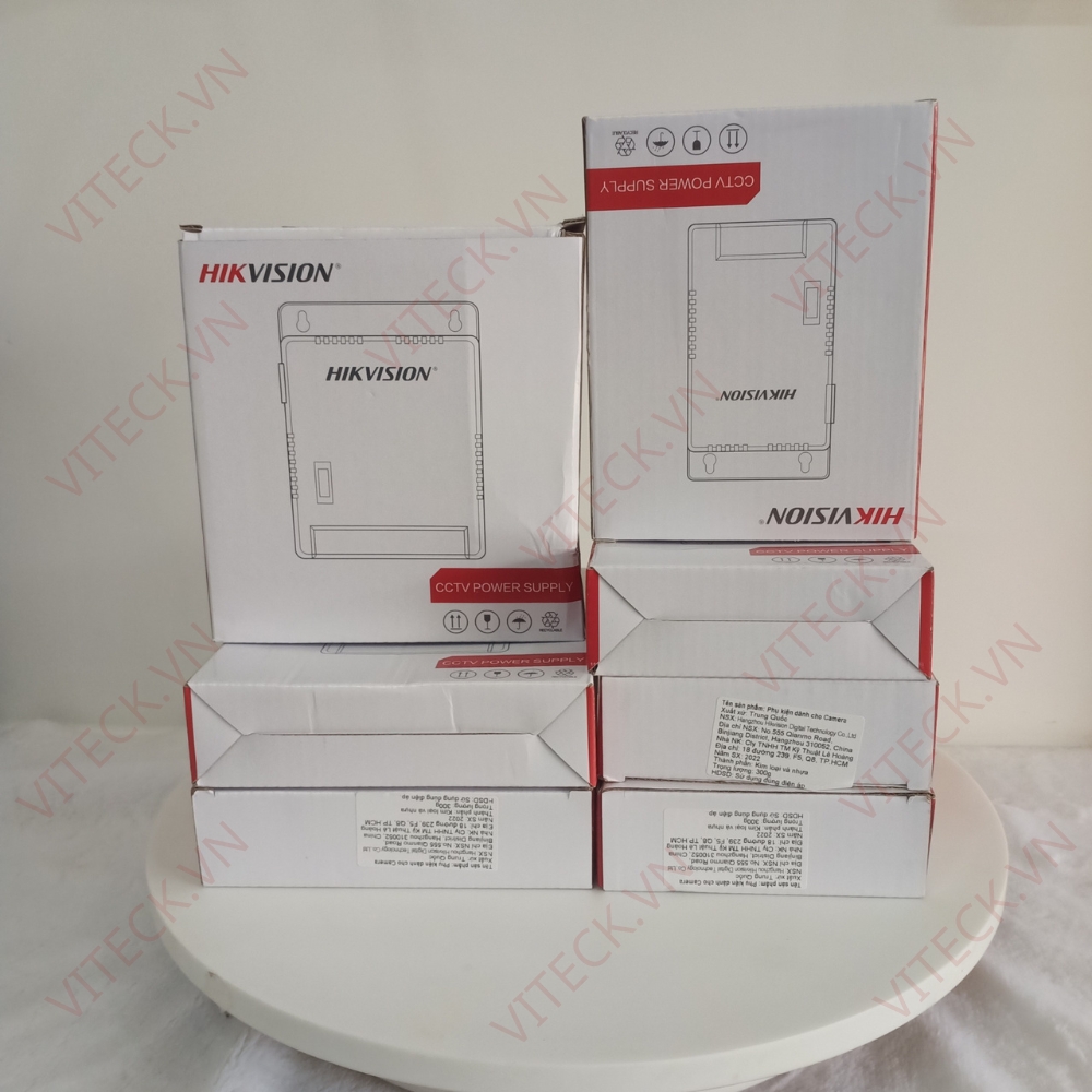Nguồn tổng hikvision 4 kênh 48w và 8 kênh 60w, ds-2fa1225-c4 và ds-2fa1205-c8 - chính hãng