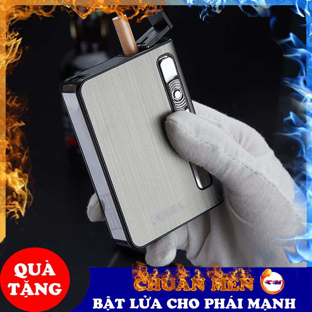 Hộp đựng thuốc Chuẩn Men kiêm bật lửa gas dạng lửa khò độc lạ - GD0450
