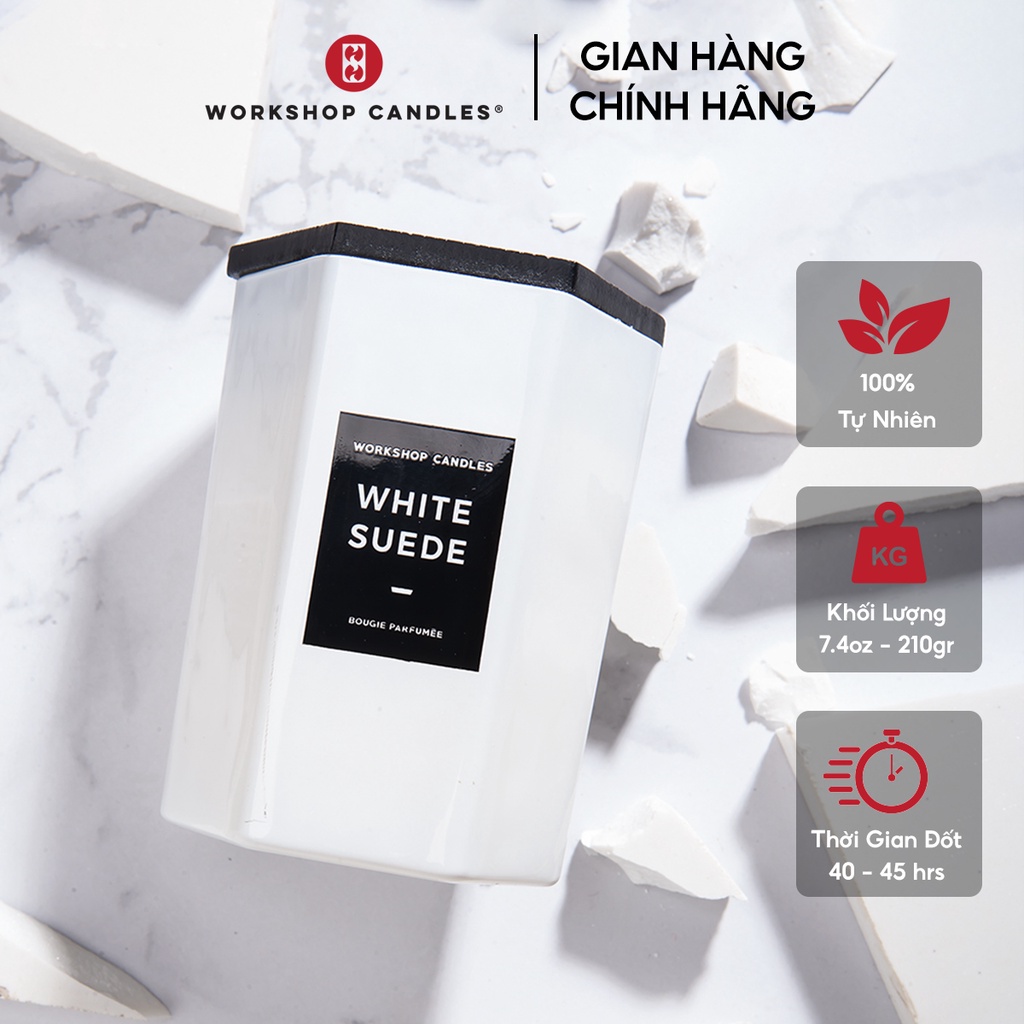 Workshop Candles - Nến thơm hương nước hoa cao cấp White Suede - Parfum Edition