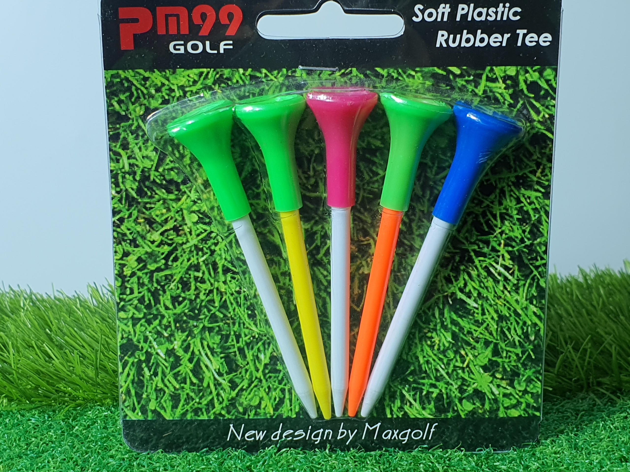 1 Hộp Tee Golf Nhựa 05 Cái Đầu Cao Su.. rất Bền