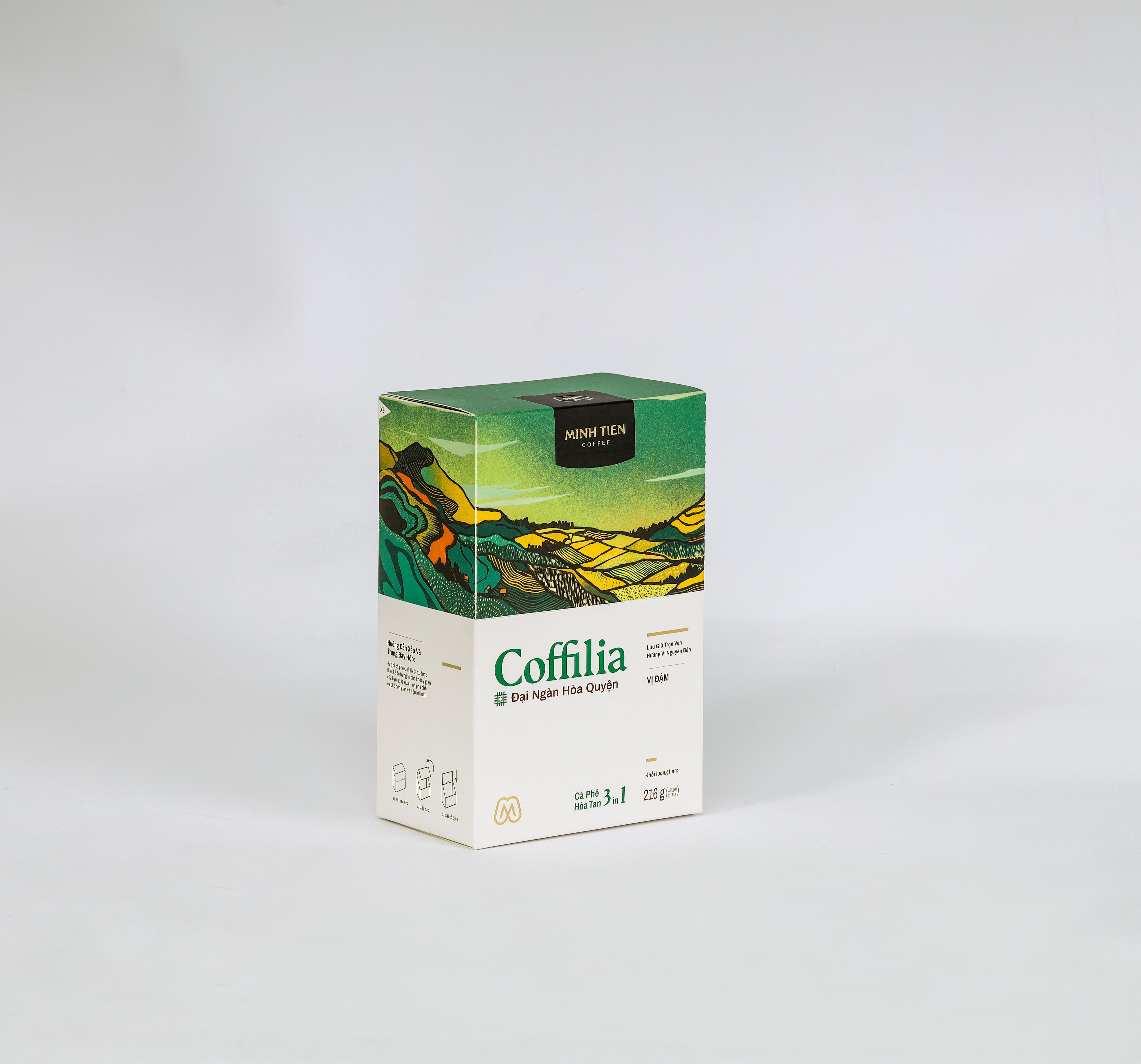 Cà phê hòa tan Coffilia  3in1 - Vị đậm 324g (18gx18 gói)