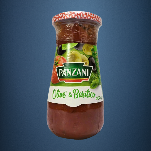 PANZANI - Lọ OLIVE & BASILICO 400gr - SỐT CÀ CHUA Ô LIU VÀ HÚNG QUẾ Olive & Basilico Pasta Sauce
