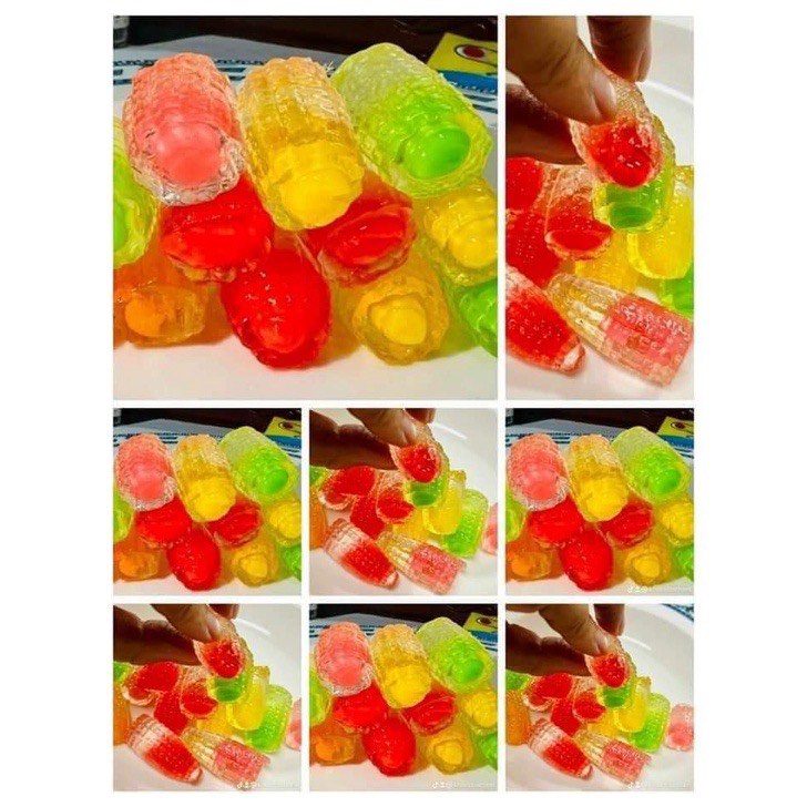 1kg kẹo dẻo bắp có nhân mix vị mềm dẻo thơm ngon