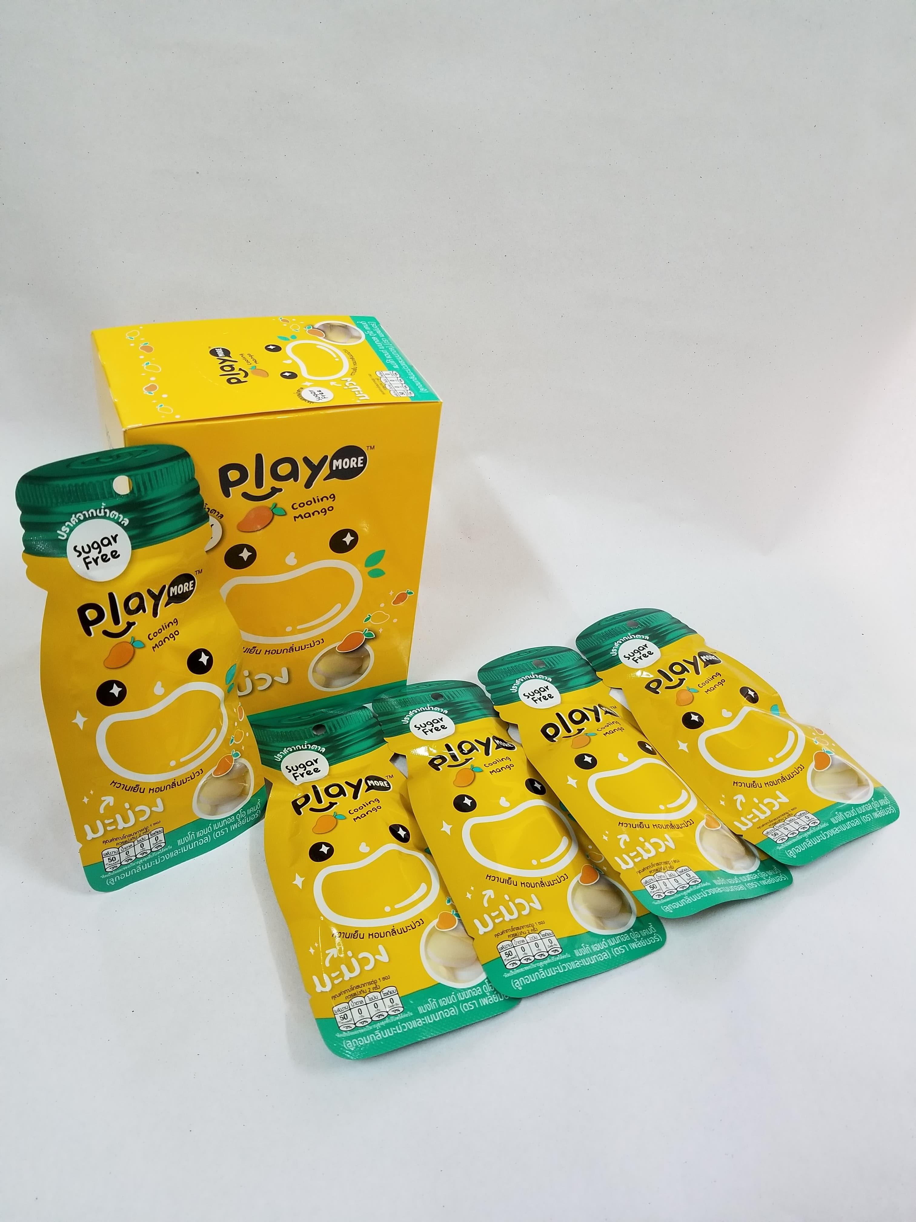 Combo 12 gói kẹo Play more dạng gói 12gram - Xoài