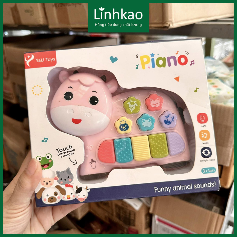 Đồ chơi đàn piano hình chú bò đáng yêu cho bé