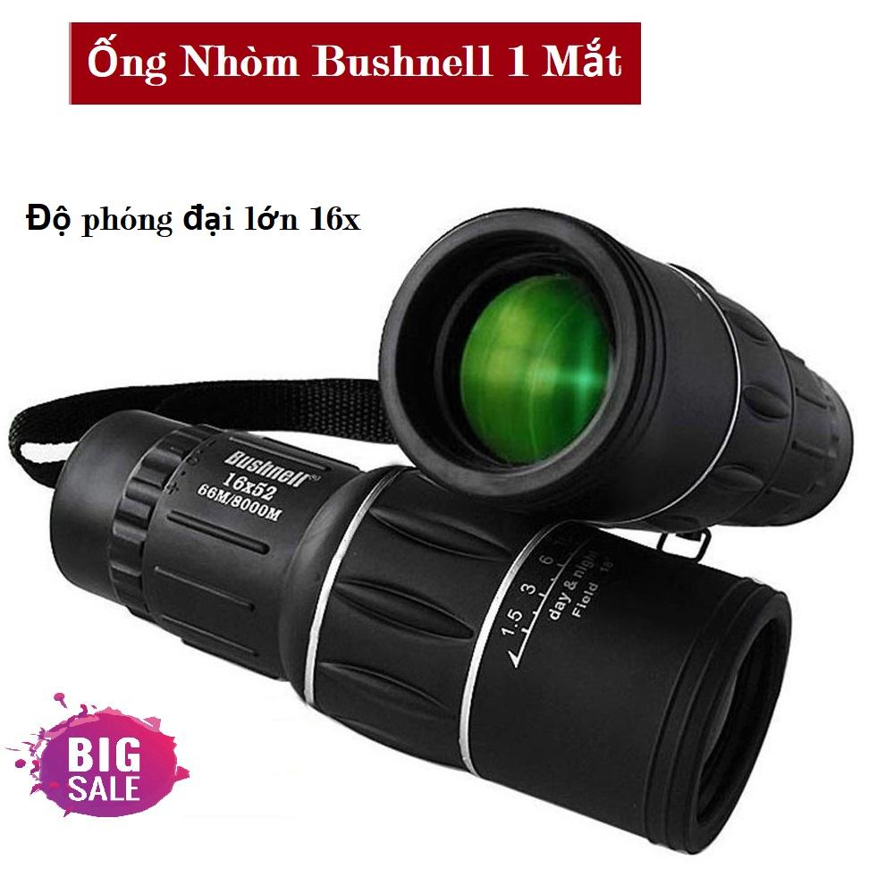 Ngắm sao đêm, Ống nhòm nào tốt, Ống Nhòm 1 Mắt Bushnell Độ Zoom 16 Lần Hình Ảnh Rõ Nét, Chất Liệu Cao Cấp, Kính Thủy Tinh Quang Học Chống Phản Quang, Chống Nhiễu.