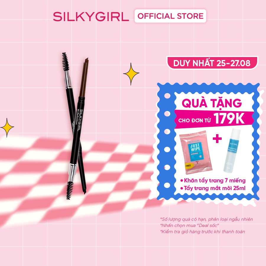 Chì Mày 2 Đầu Silkygirl Hi-Definition Brow Pencil 0.35g