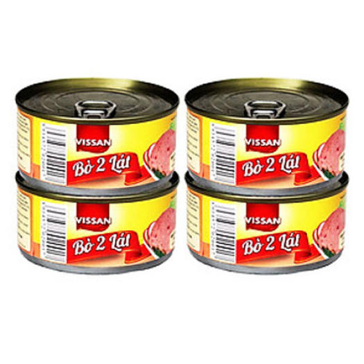 Com bo 4 hộp bò 2 lát vissan 170g date mới 2026