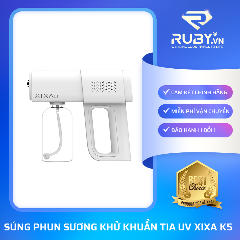 Máy Phun Khử Trùng Khử Khuẩn UV XIXA K5, Máy Xịt Sát Khuẩn Khuẩn Cầm Tay Nano Bạc Công Suất 15W Làm Sạch Văn Phòng, Nhà Ở, Ô Tô