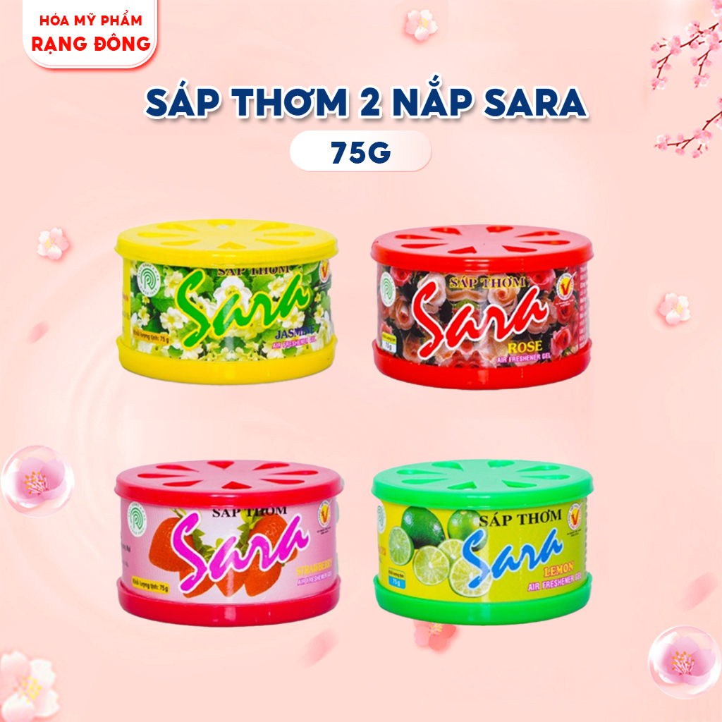 Sáp Thơm Phòng Ngủ Sara 2 Nắp 75g Khử Mùi Làm Thơm Phòng, Xe Ô Tô, Tủ Quần Áo, Nhà Vệ Sinh, Toilet...