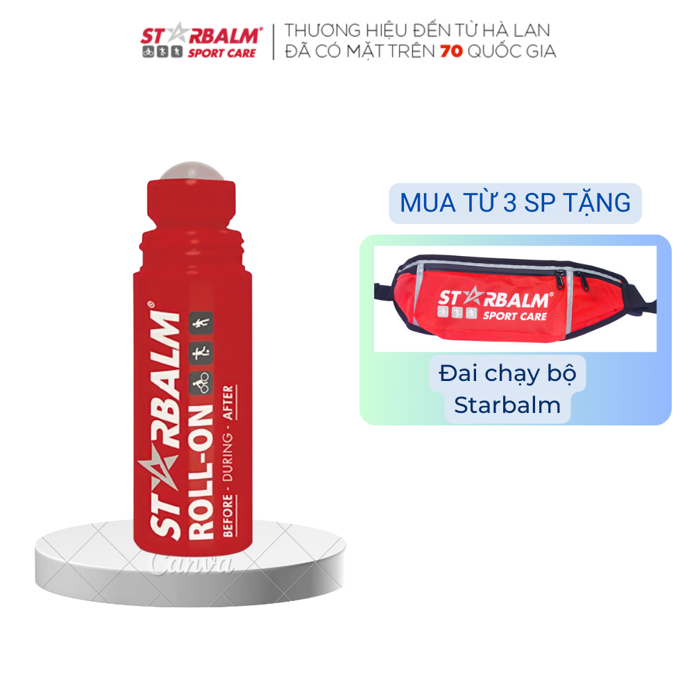 Chai lăn làm nóng cơ starbalm 75ml ấm nóng cơ bắp, thư giãn cơ, dùng trước & sau khi vận động, đầu lăn dễ dùng