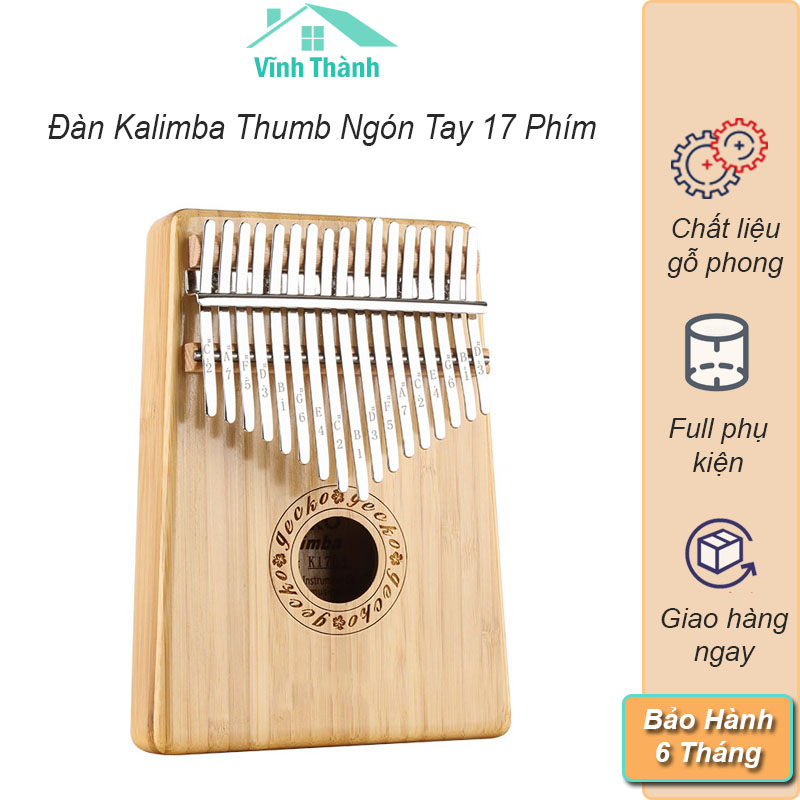 Đàn Kalimba 17 phím - Đàn Kalimba Thumb Piano - Đàn Kalimba Ngón Tay Cái Kèm Đủ Phụ Kiện