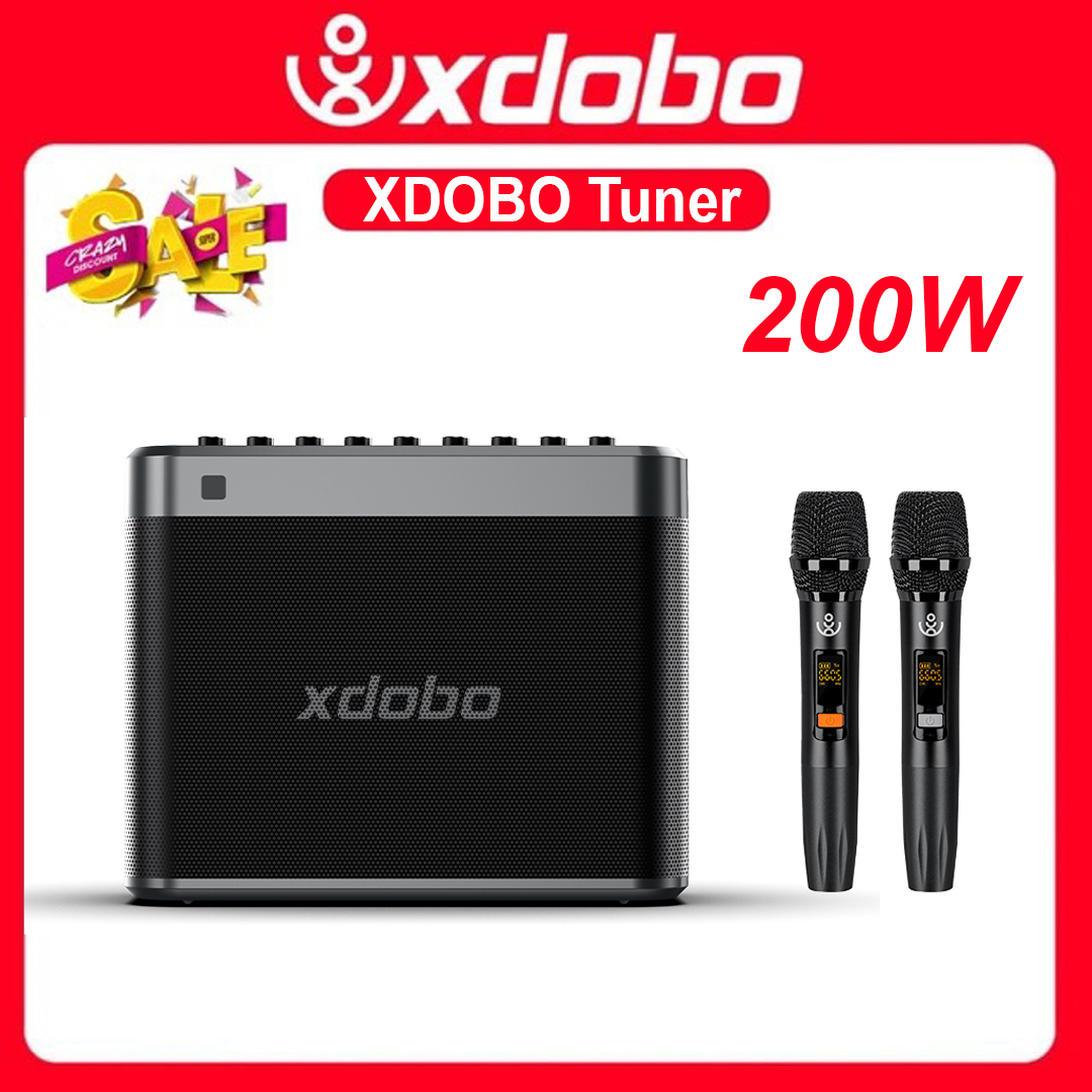  Loa Karaoke Bluetooth Xdobo Tuner 200W Kèm 2 Micro Không Dây Hỗ Trợ Thẻ TF USB 2 Cổng 6.5mm Có Nút Tùy Chỉnh Độc Lập - Hàng Chính Hãng 