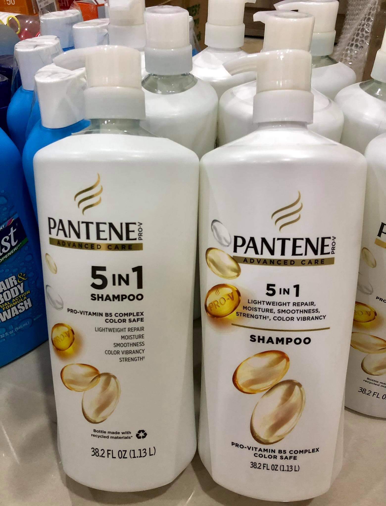 [Chính hãng] Nội địa Mỹ dầu gội PANTENE ADVANCED CARE 5 IN 1 SHAMPOO PRO VITAMIN B5 COMPLEX COLOR SAFE 1.13L MẪU MỚI