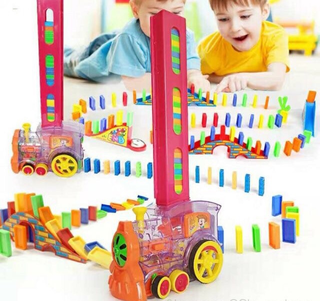 [HCM]Đồ chơi Xe lửa thông minh thả domino tự động