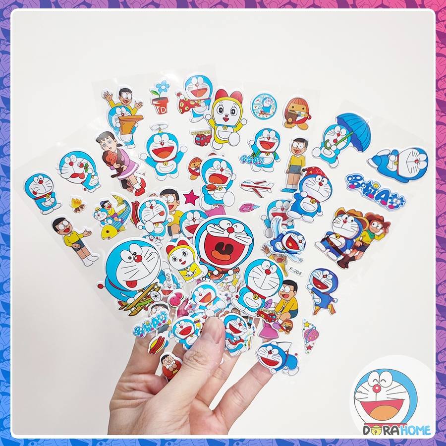 Tấm sticker hình dán doraemon doremon 3d chống nước cute dễ thương 17x6.5cm st0003