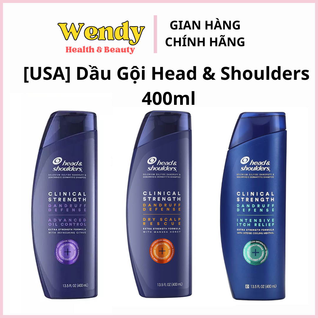 Dầu gội trị gàu và nấm của Mỹ Head & Shoulder Clinical Strength 400ml