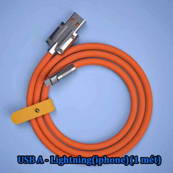 Dây cáp sạc nhanh siêu bền 120w 6a micro usb type c bằng silicone cao cấp