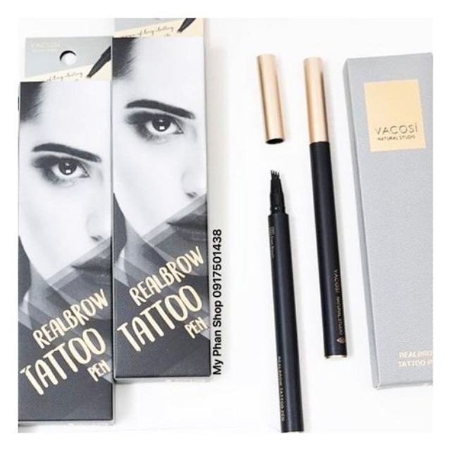 [HCM]Bút lông kẻ mày 3D Vacosi Realbrow Tatoo Pen