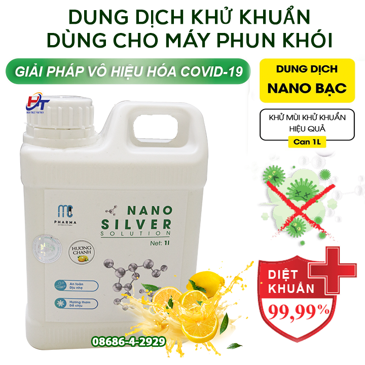 Dung dịch dùng cho máy phun khói Nano Bạc khử mùi khử khuẩn cho xe ô tô, nhà cửa, văn phòng