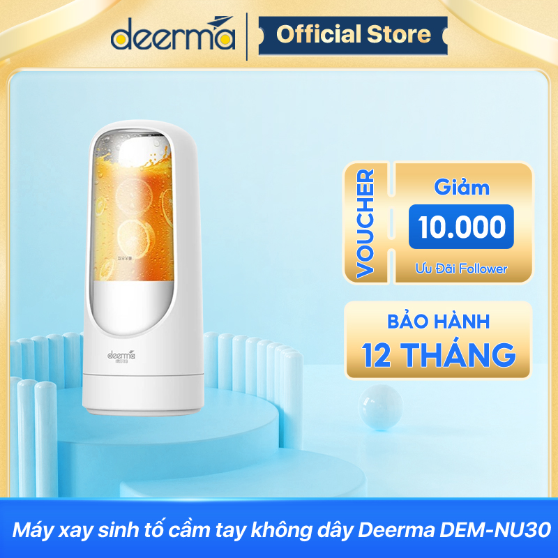 Máy xay sinh tố cầm tay không dây Deerma DEM-NU30 đa năng nhỏ gọn - Bảo hành 12 tháng