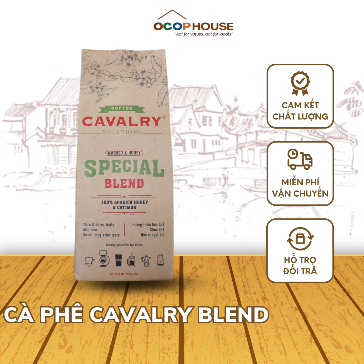 Cà Phê Cavalry Special Blend 100% Arabica Honey & Catimor Chua Thanh Hậu