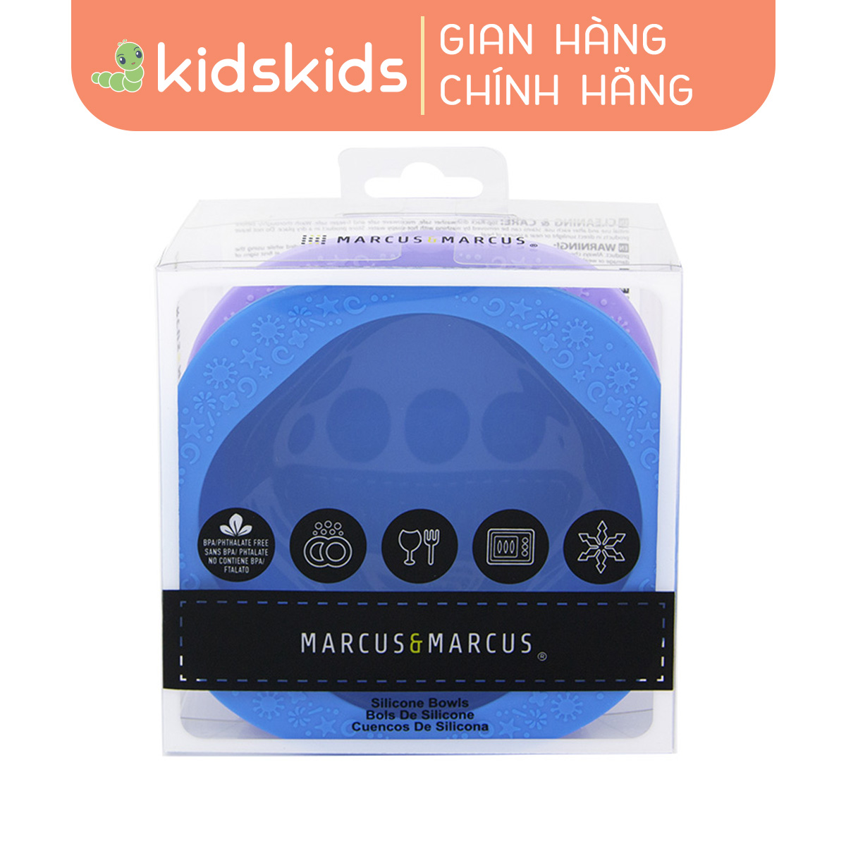Bát ăn dặm silicon set 2 cái cho bé marcus & marcus - willo & lucas