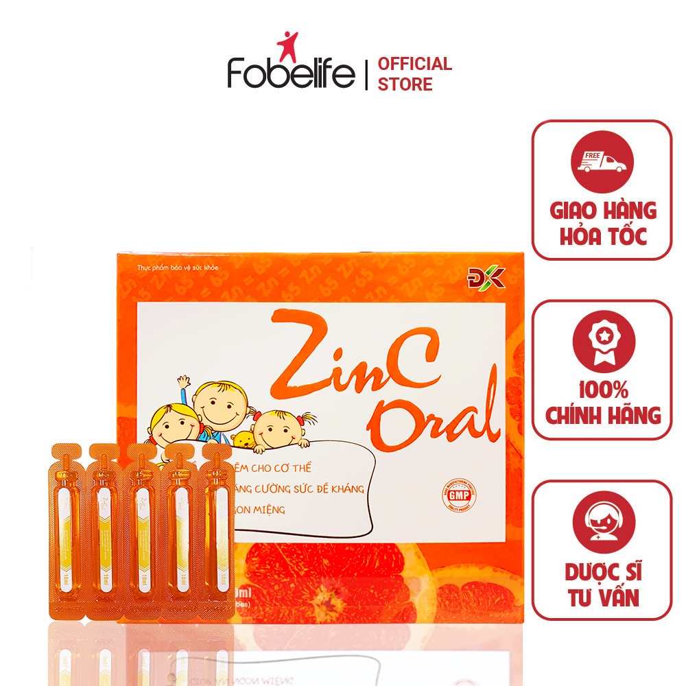 Bổ Sung Kẽm Hỗ trợ Tăng Cường Sức Đề Kháng ZinC Oral ĐK Giúp Ăn Ngon Miệng- chai 200ml.