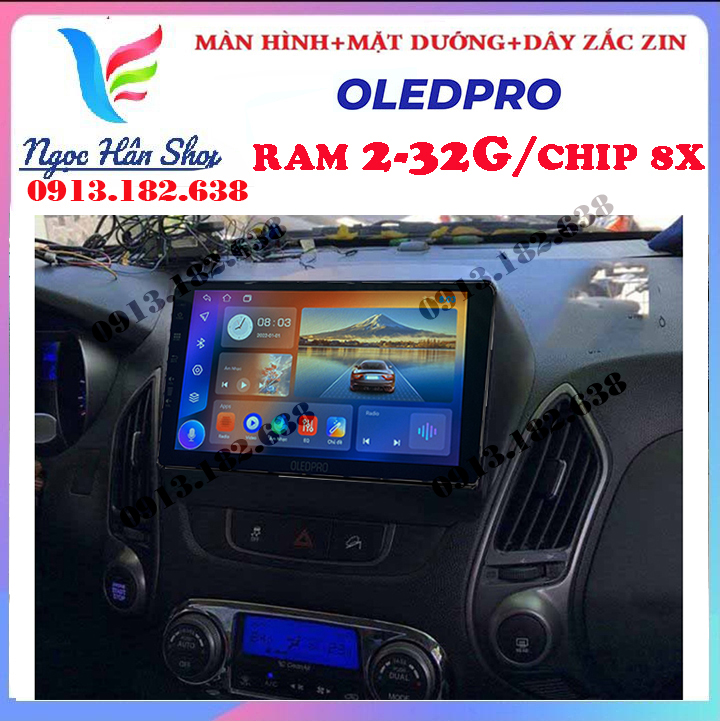 [HỖ TRỢ LẮP ĐẶT Ở HÀ NỘI] Màn hình OLEDPRO kết nối wifi android 10. cho xe HYUNDAI TUCSON 2010, hệ điều hành Adroid 9.1 tân tiến, cảm ứng độ nhạy cao, lướt web mượt mà - camera hành trình xe ô tô, man hinh oto