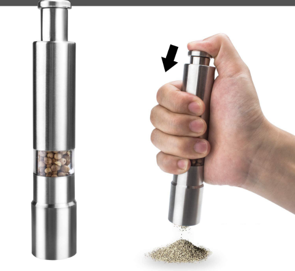 DỤNG CỤ XAY TIÊU DU LỊCH  CẦM TAY ĐA NĂNG  INOX 304 CAO CẤP -  Đồ Xay Tiêu Tốt, Tiện Lợi, - đồ xau tiêu cầm tay - dung cu xay tieu - hũ tiêu - dụng cụ nhà bếp