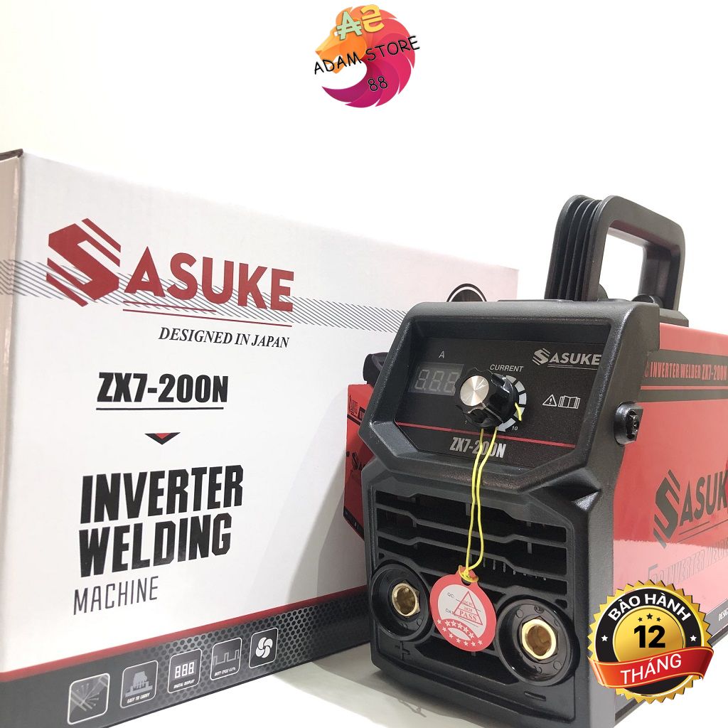 Máy hàn điện tử mini inverter Sasuke mã ZX7 200N (Hàng công ty) l Có đồng hồ - Máy hàn điện tử - Máy hàn que gia đình