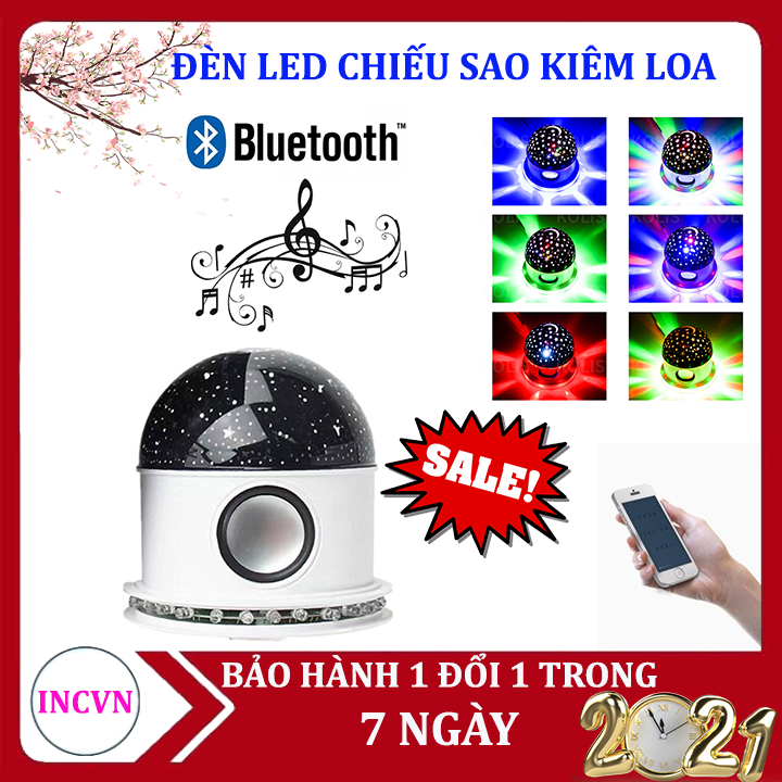 [Miễn Phí Vận Chuyển]Đèn Led 7 màu cảm ứng nháy theo nhạc kiêm loa Bluetooth,Đèn chớp xoay 7 màu,Đèn LED trang trí trong quán karaoke,bar, sân khấu, các buổi tiệc, phòng ngủ,phòng khách gọn gàng hơn dây đèn led trang trí