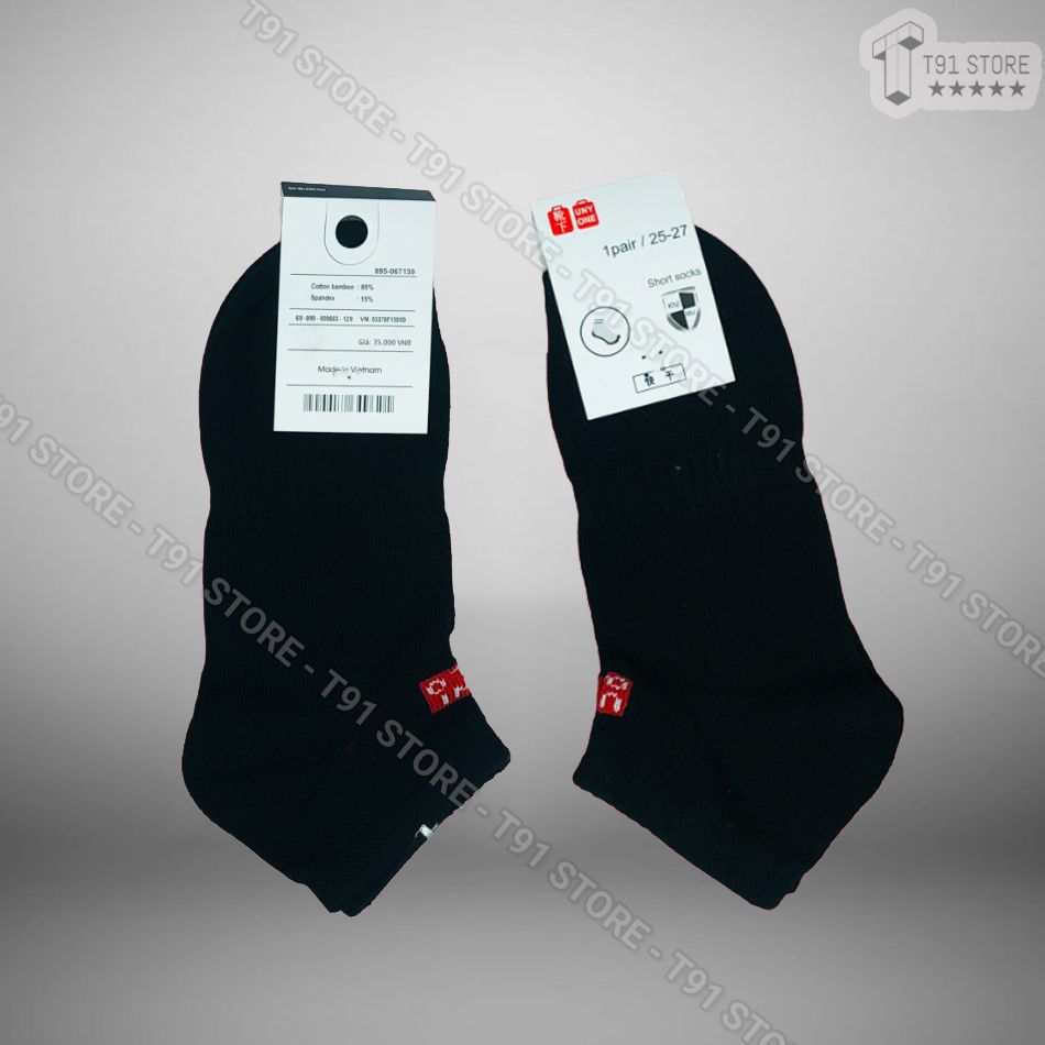 Combo 10 Đôi Tất Uni Nhật Bản Cổ Ngắn Chất Cotton - Hàng Cao Cấp - Kháng Khuẩn , Khử Mùi,  Co Giãn Tốt