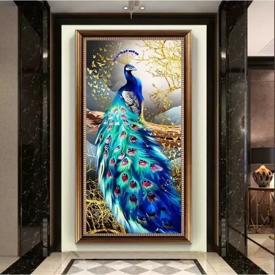 Top những mẫu tranh thêu chim Công, khổng tước vạn người mê