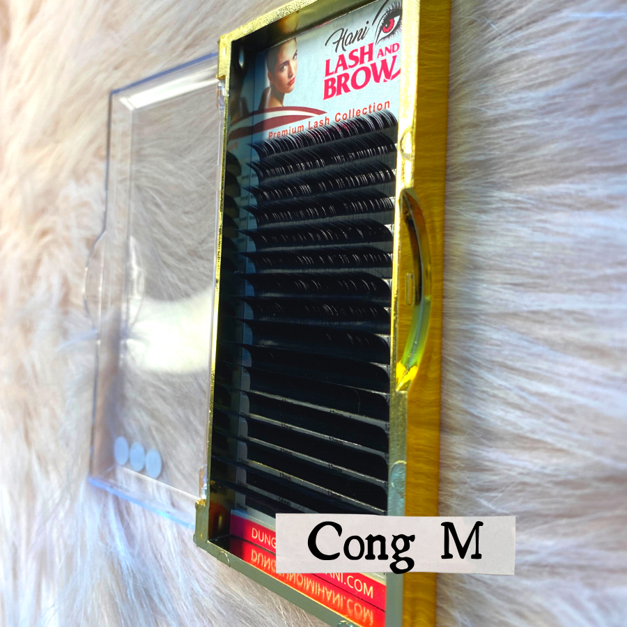 Lông mi nối cao cấp độ cong M 0.07 - Mi khay Iris - Hani Beauty