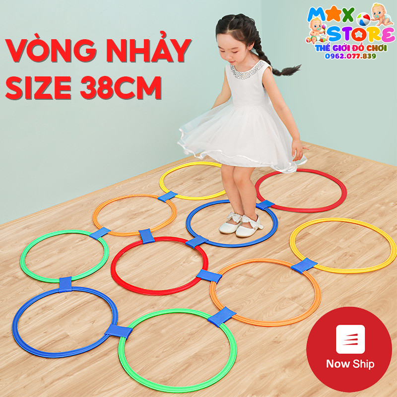 Set đồ chơi 10 vòng nhảy tròn 38cm vui nhộn cho bé