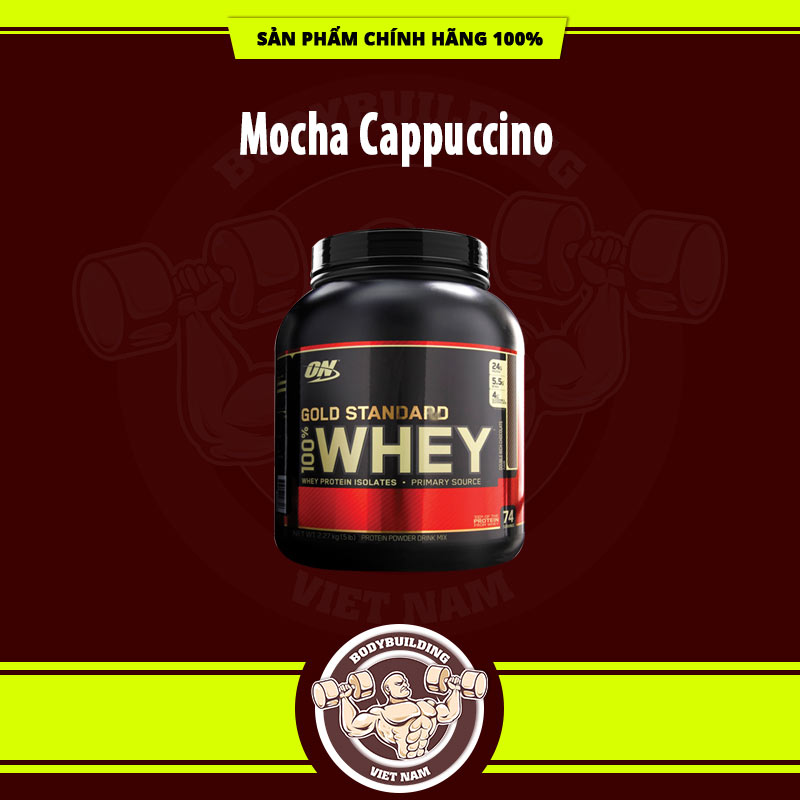 [HCM]WHEY PROTEIN - OPTIMUM NUTRITION - GOLD STANDARD 100% WHEY - 5lbs - Bổ sung protein tăng cơ giảm mỡ -Vị Mocha Cappuccino