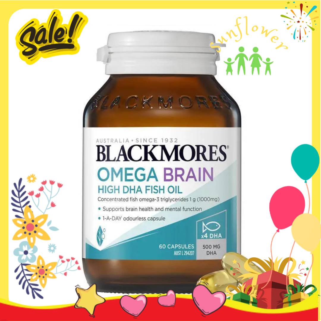 Viên dầu cá bổ não Blackmores Omega Brain High DHA Fish Oil 60 viên